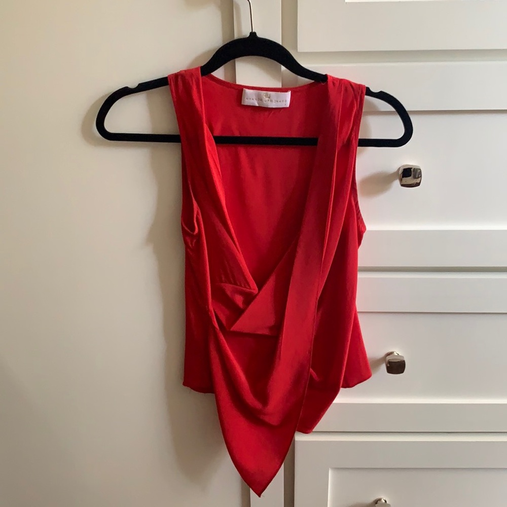Amanda Uprichard wrap effect top